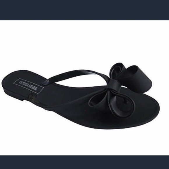 Shoes - Black Matte Jelly Sandals/Flip Flops